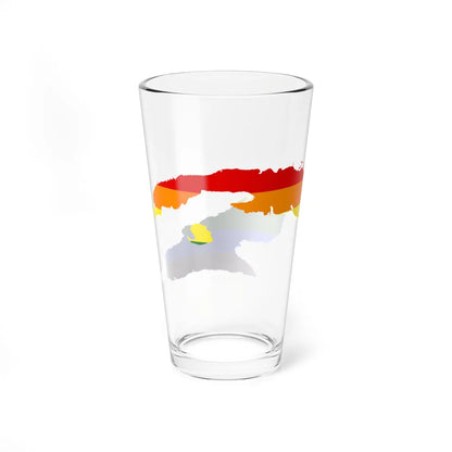 LGBT flag map of Cuba (Cuba) Pint Glass 16oz - Go Mug Yourself
