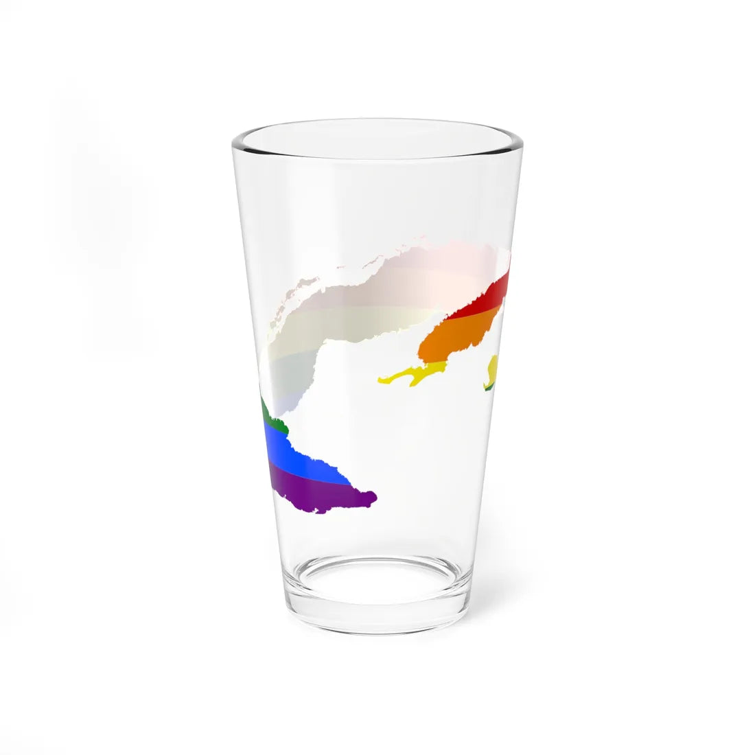 LGBT flag map of Cuba (Cuba) Pint Glass 16oz - Go Mug Yourself