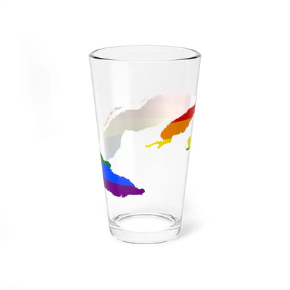 LGBT flag map of Cuba (Cuba) Pint Glass 16oz - Go Mug Yourself