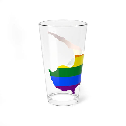 LGBT flag map of Cyprus (Cyprus) Pint Glass 16oz - Go Mug Yourself
