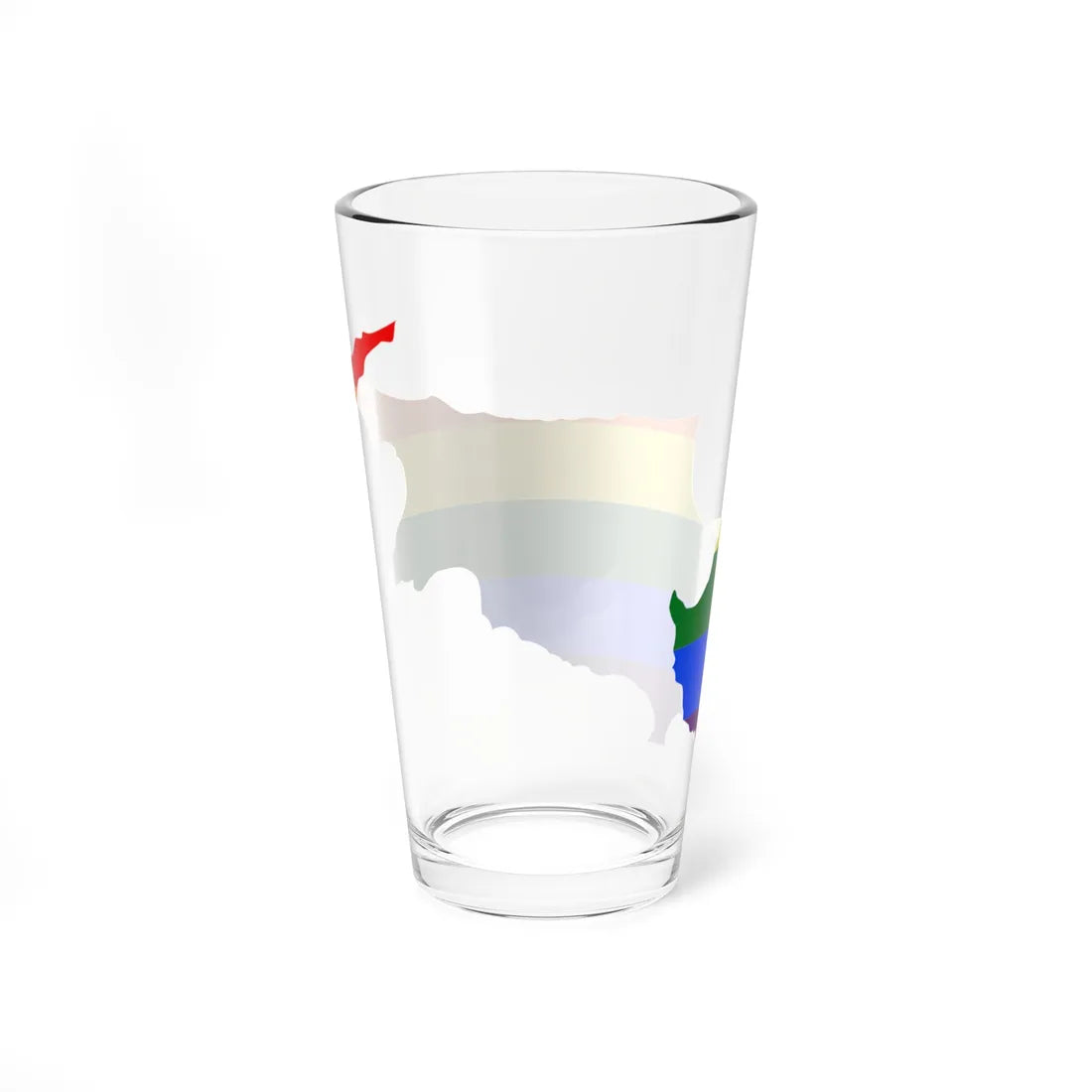 LGBT flag map of Cyprus (Cyprus) Pint Glass 16oz - Go Mug Yourself