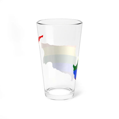 LGBT flag map of Cyprus (Cyprus) Pint Glass 16oz - Go Mug Yourself