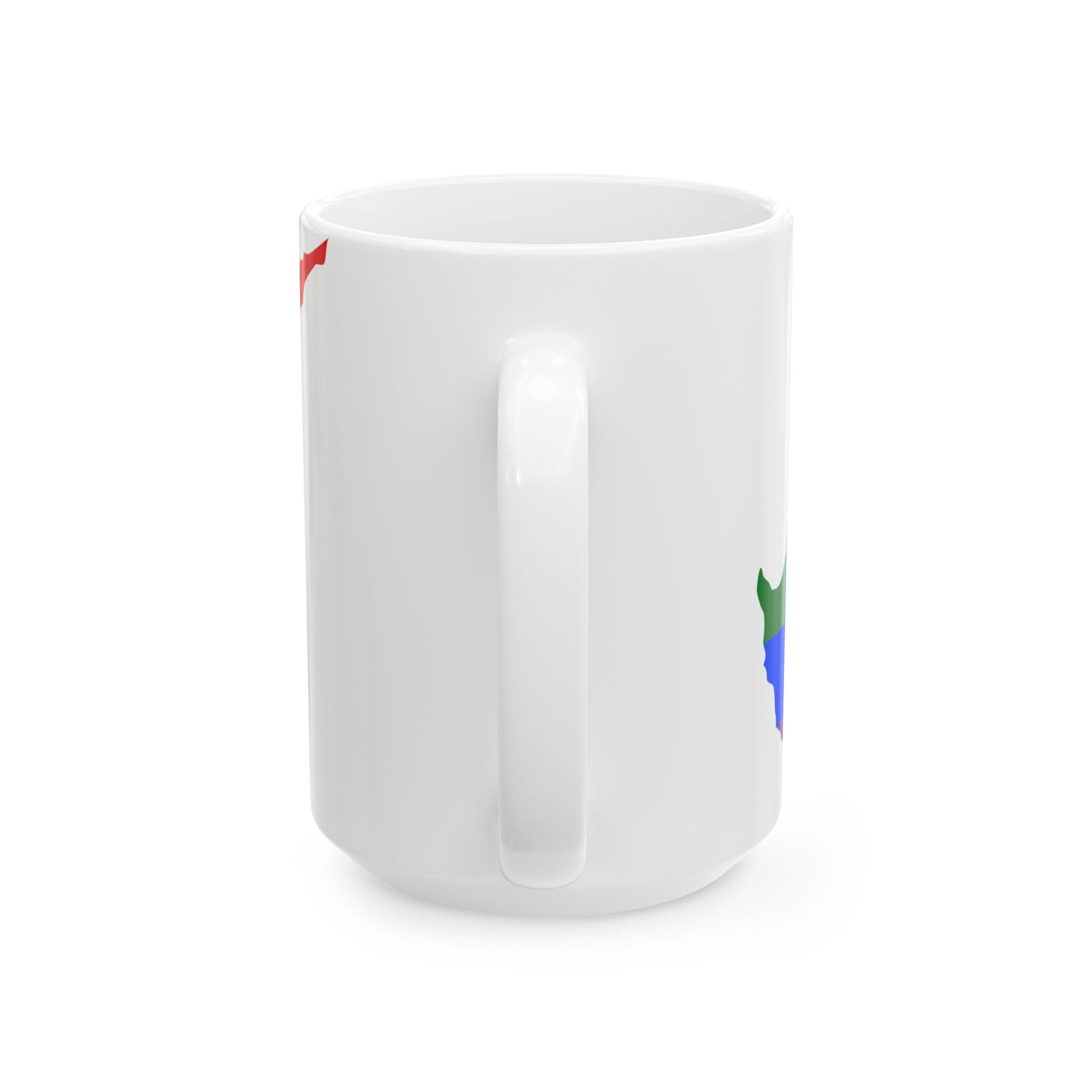 LGBT flag map of Cyprus (Cyprus) White Coffee Mug-Go Mug Yourself