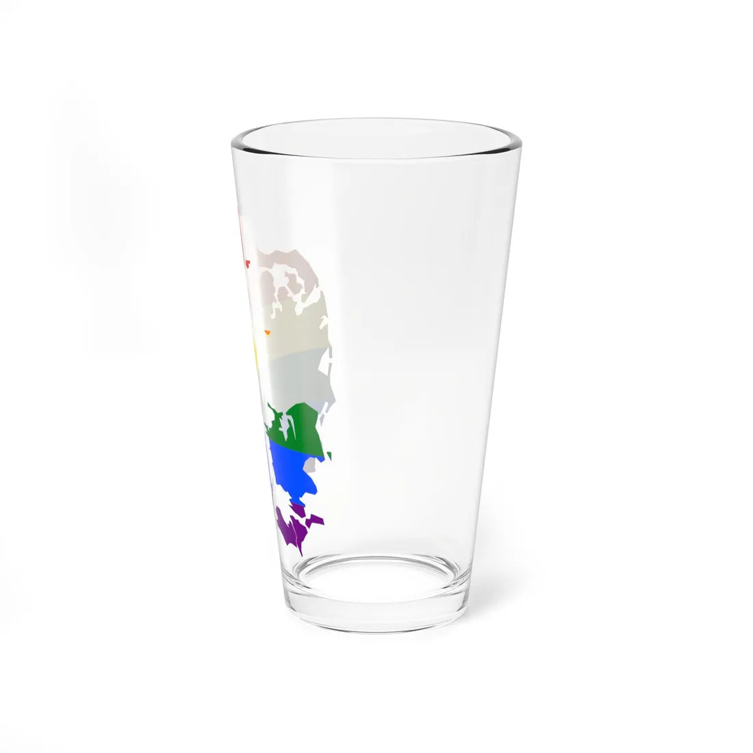 LGBT flag map of Denmark (Denmark) Pint Glass 16oz - Go Mug Yourself