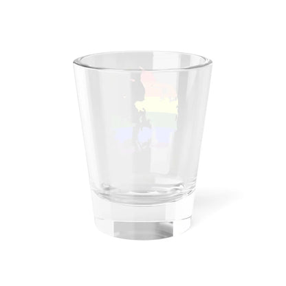 LGBT flag map of Denmark (Denmark) Shot Glass 1.5oz - Go Mug Yourself