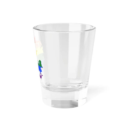 LGBT flag map of Denmark (Denmark) Shot Glass 1.5oz - Go Mug Yourself