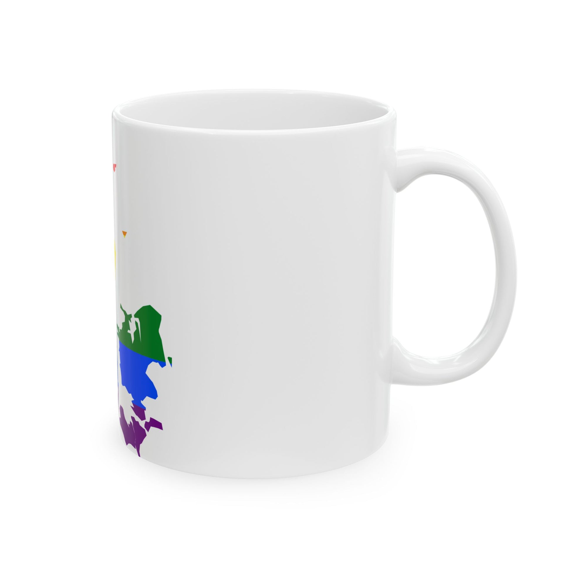 LGBT flag map of Denmark (Denmark) White Coffee Mug-Go Mug Yourself