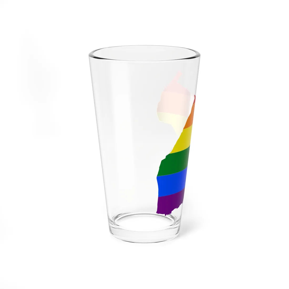 LGBT flag map of Djibouti (Djibouti) Pint Glass 16oz - Go Mug Yourself