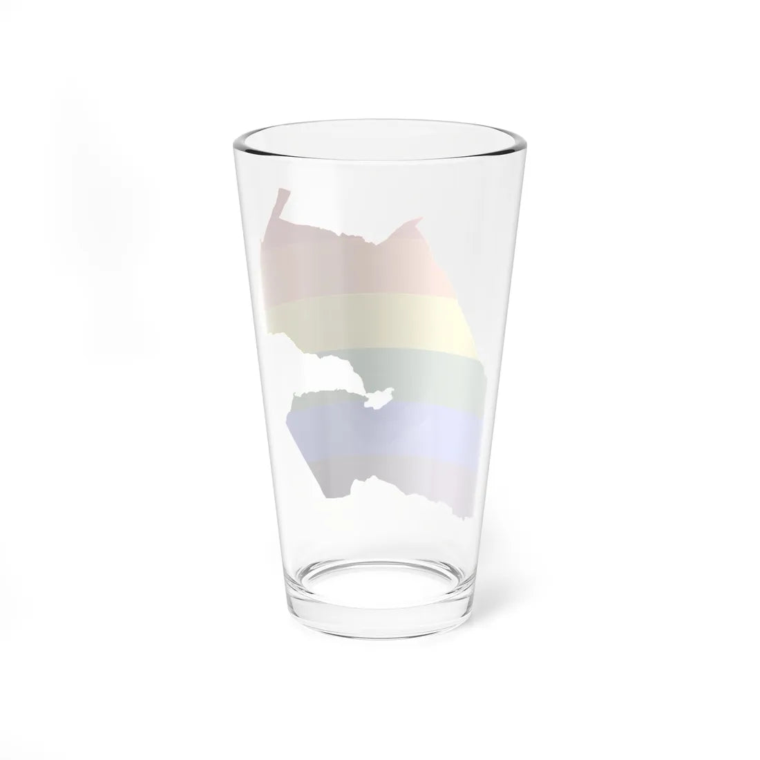 LGBT flag map of Djibouti (Djibouti) Pint Glass 16oz - Go Mug Yourself