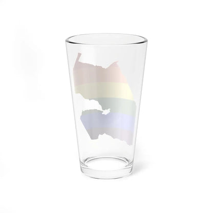 LGBT flag map of Djibouti (Djibouti) Pint Glass 16oz - Go Mug Yourself