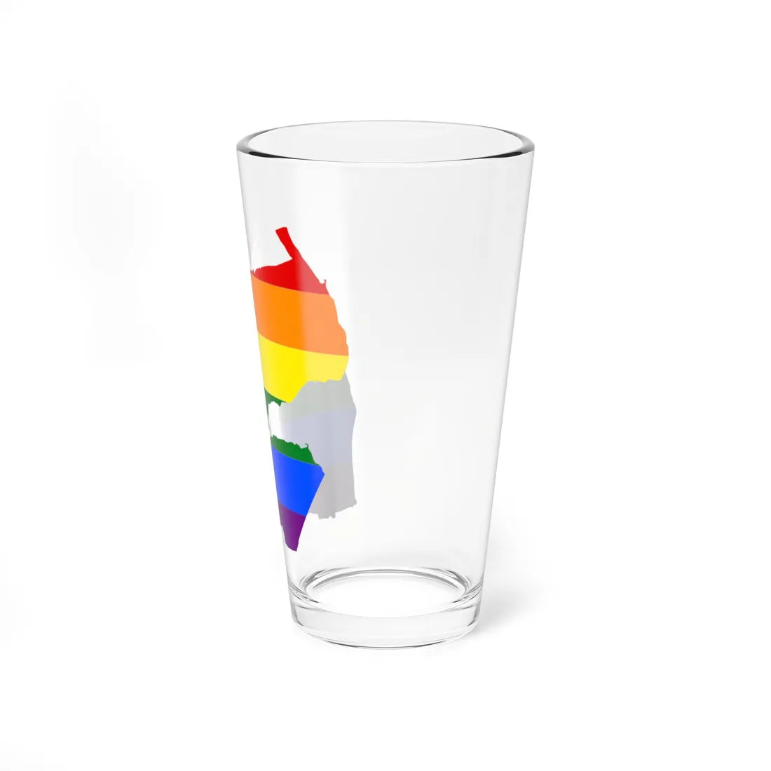 LGBT flag map of Djibouti (Djibouti) Pint Glass 16oz - Go Mug Yourself