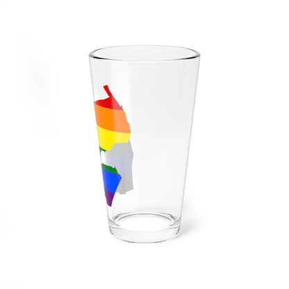LGBT flag map of Djibouti (Djibouti) Pint Glass 16oz - Go Mug Yourself