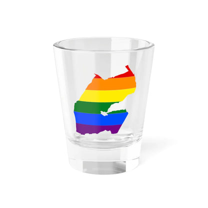 LGBT flag map of Djibouti (Djibouti) Shot Glass 1.5oz 1.5oz - Go Mug Yourself