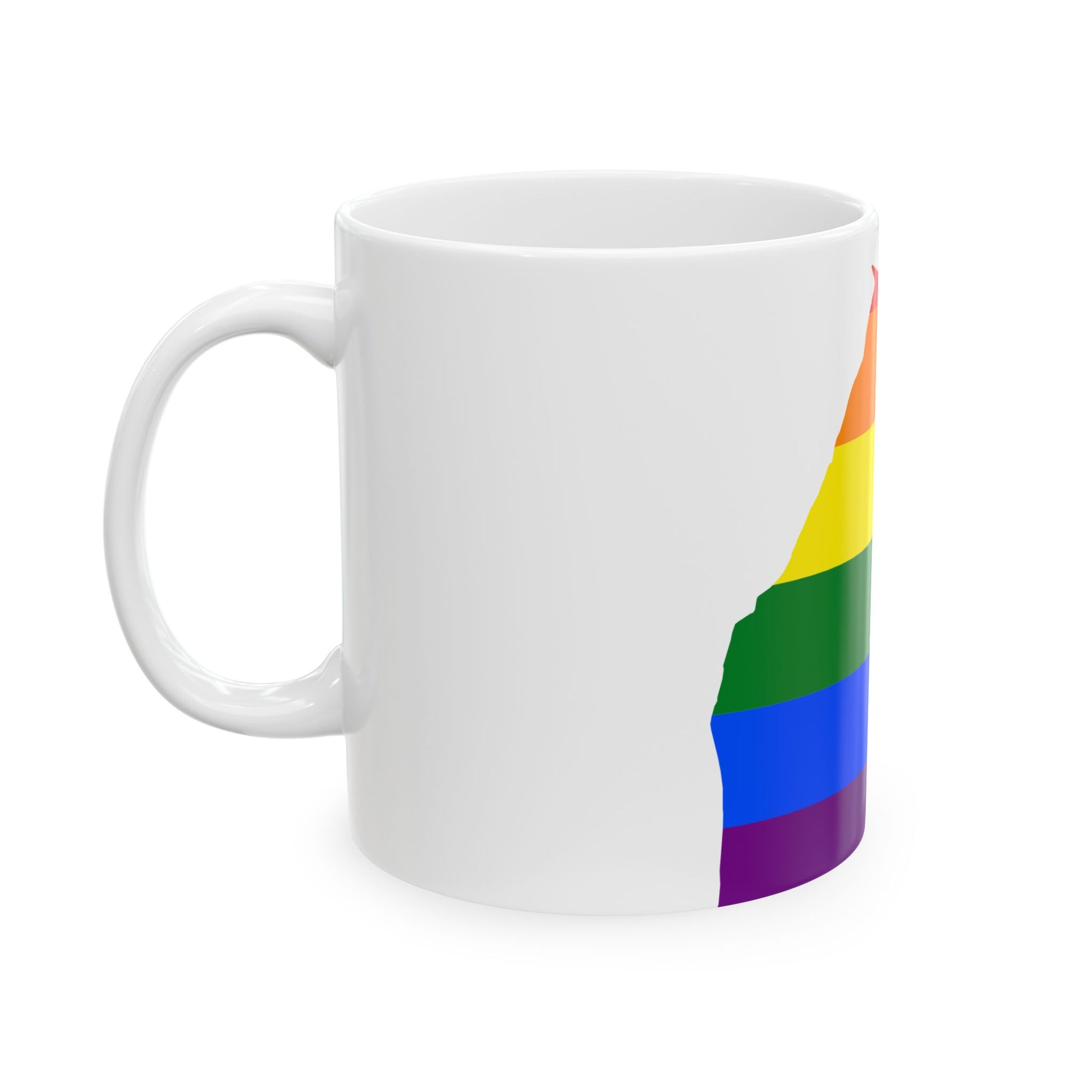 LGBT flag map of Djibouti (Djibouti) White Coffee Mug-Go Mug Yourself