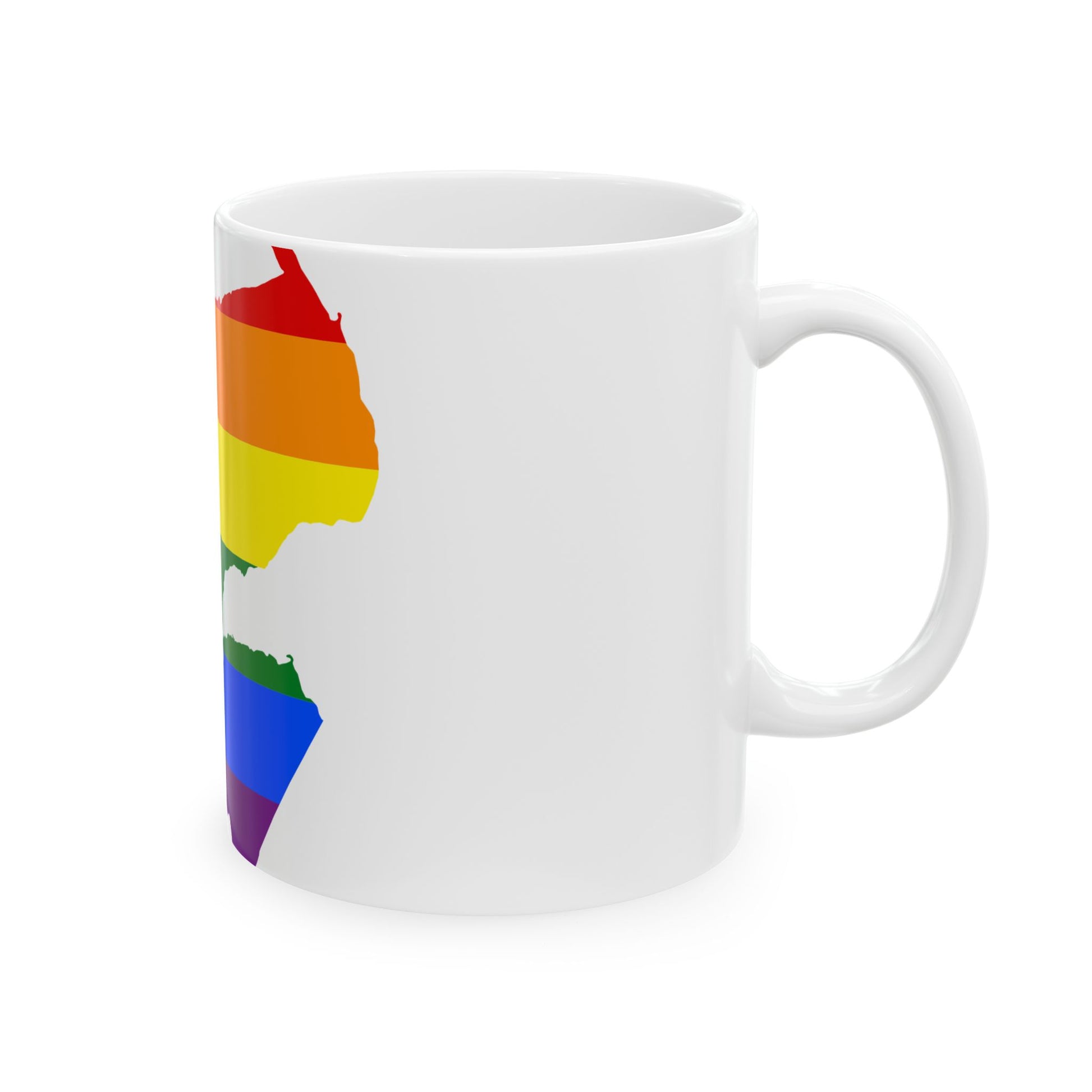 LGBT flag map of Djibouti (Djibouti) White Coffee Mug-Go Mug Yourself