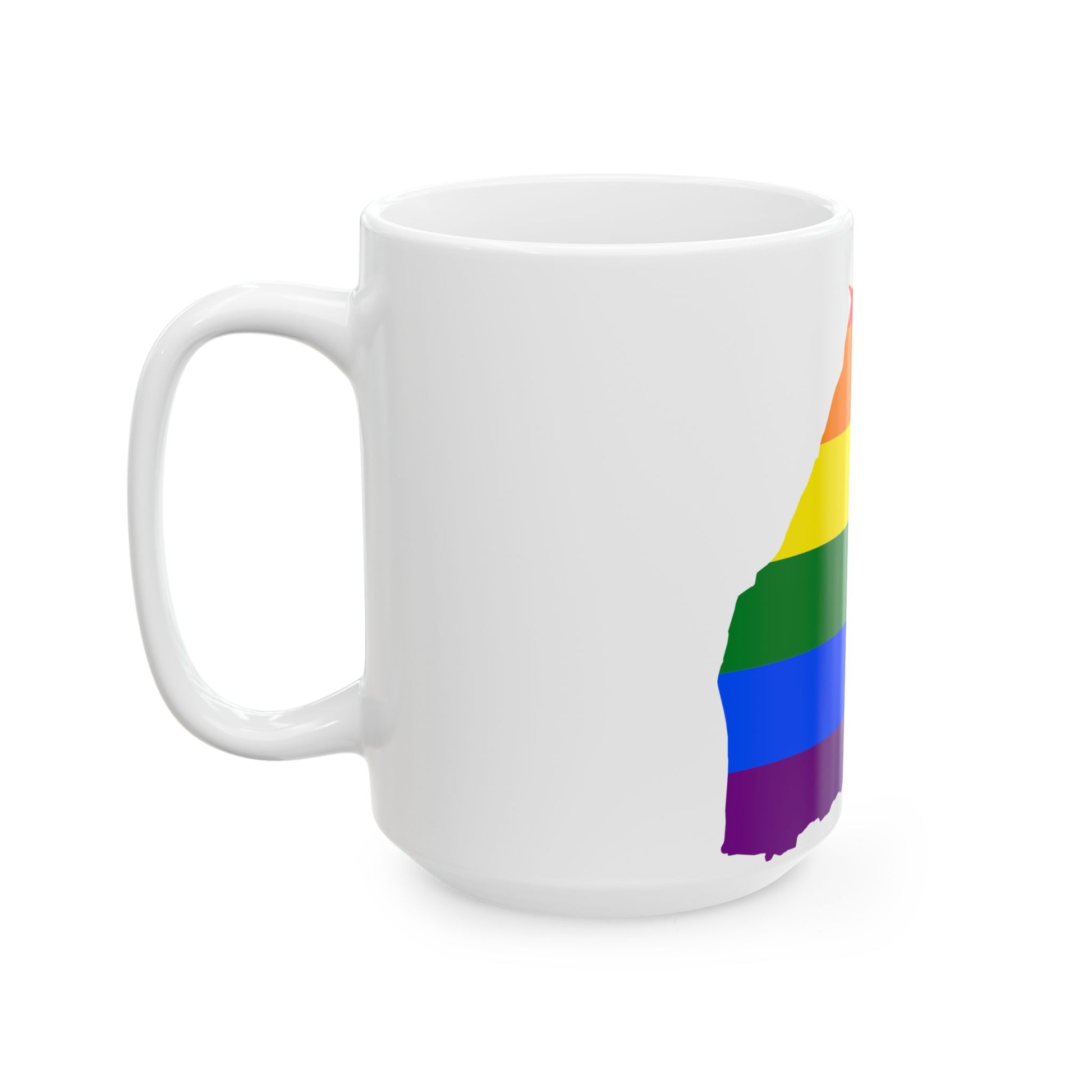 LGBT flag map of Djibouti (Djibouti) White Coffee Mug-Go Mug Yourself