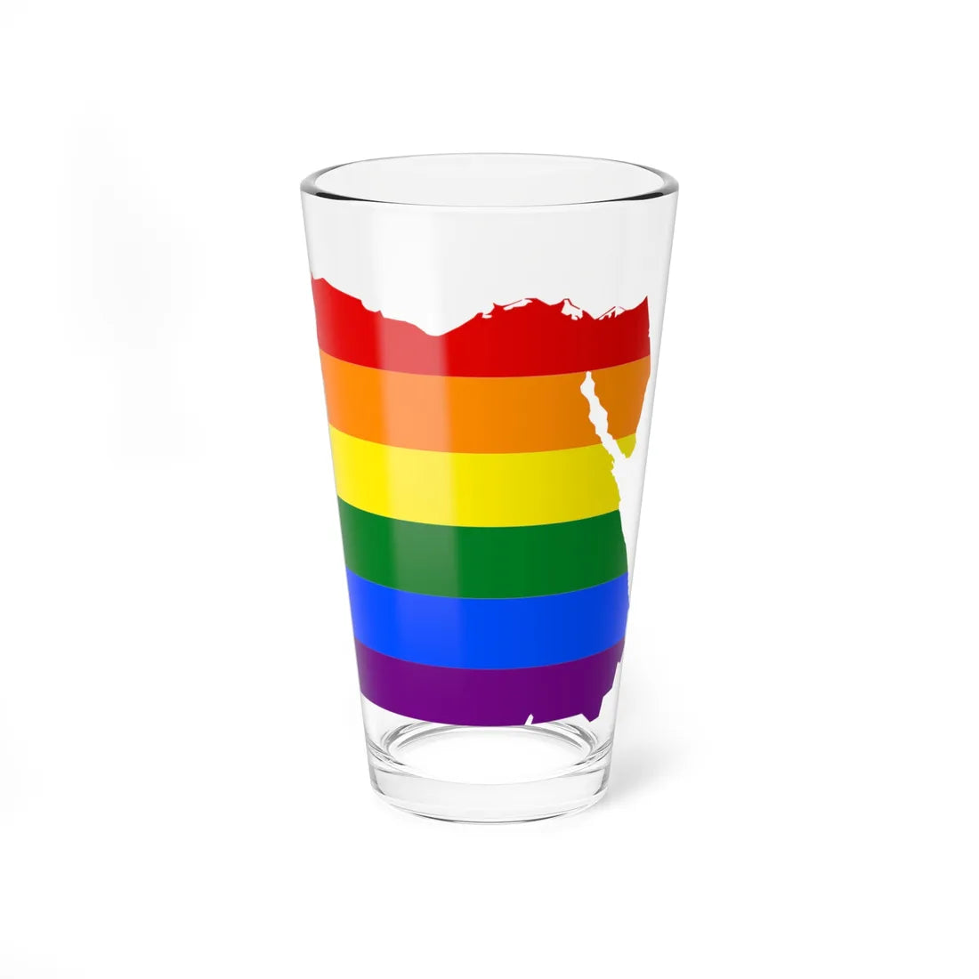 LGBT flag map of Egypt (Egypt) Pint Glass 16oz 16oz - Go Mug Yourself
