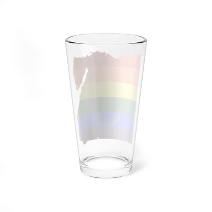 LGBT flag map of Egypt (Egypt) Pint Glass 16oz - Go Mug Yourself