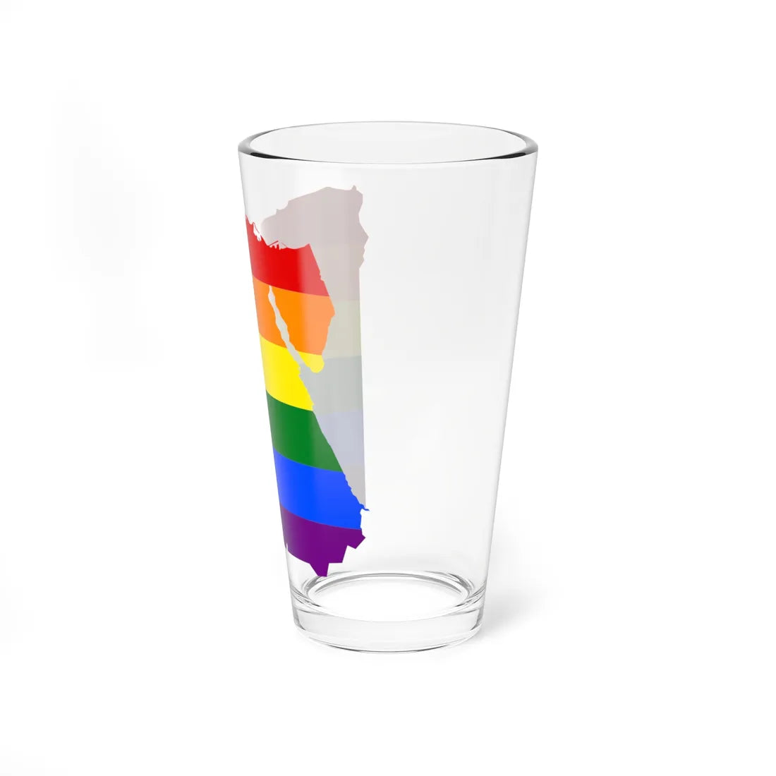LGBT flag map of Egypt (Egypt) Pint Glass 16oz - Go Mug Yourself