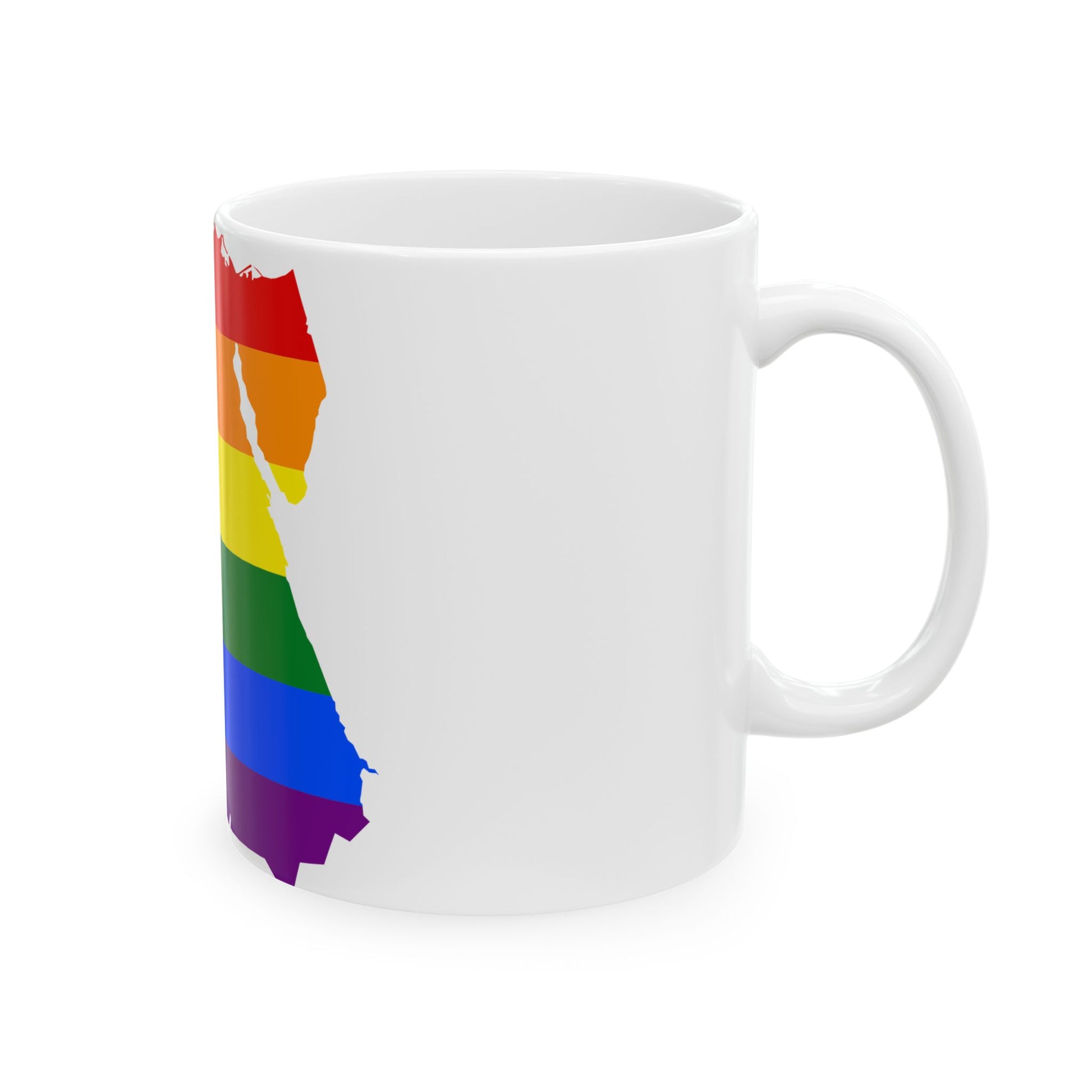 LGBT flag map of Egypt (Egypt) White Coffee Mug-Go Mug Yourself