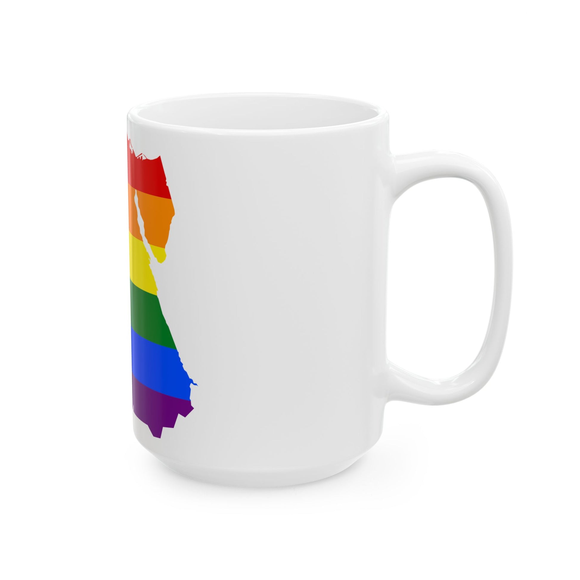 LGBT flag map of Egypt (Egypt) White Coffee Mug-Go Mug Yourself