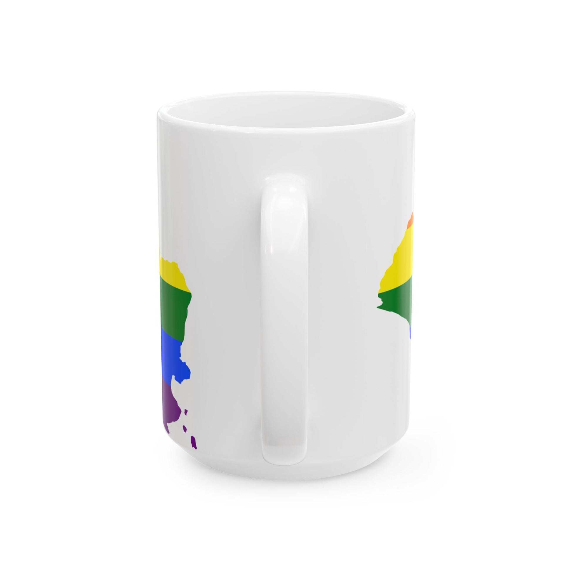 LGBT flag map of El Salvador (El Salvador) White Coffee Mug-Go Mug Yourself