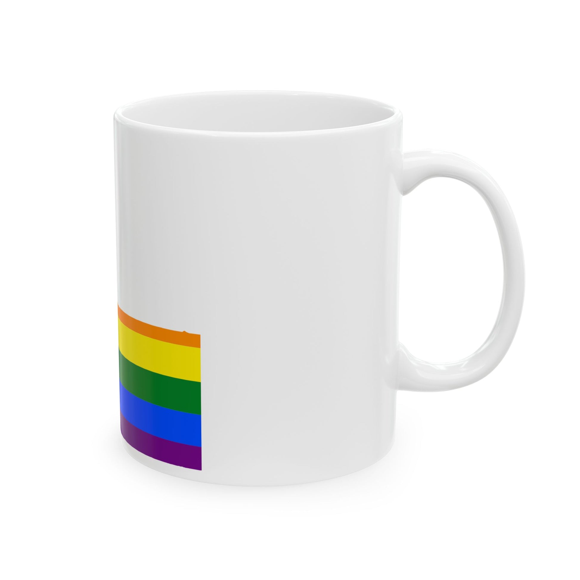 LGBT flag map of Equatorial Guinea (Equatorial Guinea) White Coffee Mug-Go Mug Yourself