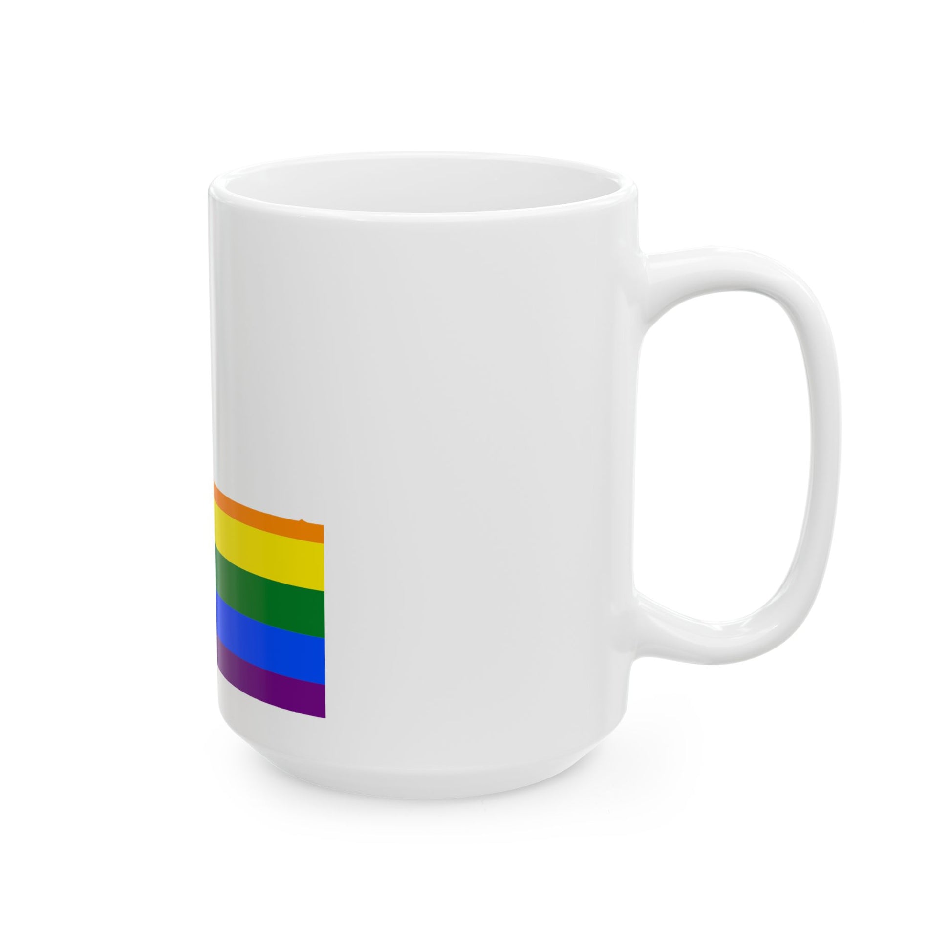 LGBT flag map of Equatorial Guinea (Equatorial Guinea) White Coffee Mug-Go Mug Yourself