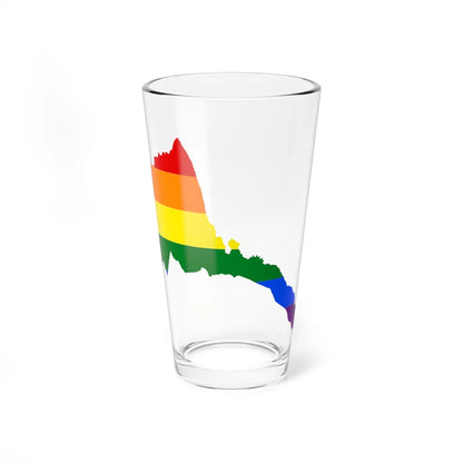 LGBT flag map of Eritrea (Eritrea) Pint Glass 16oz 16oz - Go Mug Yourself
