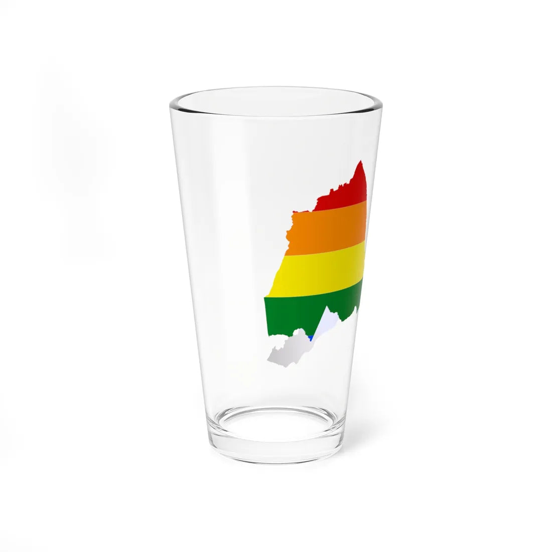 LGBT flag map of Eritrea (Eritrea) Pint Glass 16oz - Go Mug Yourself