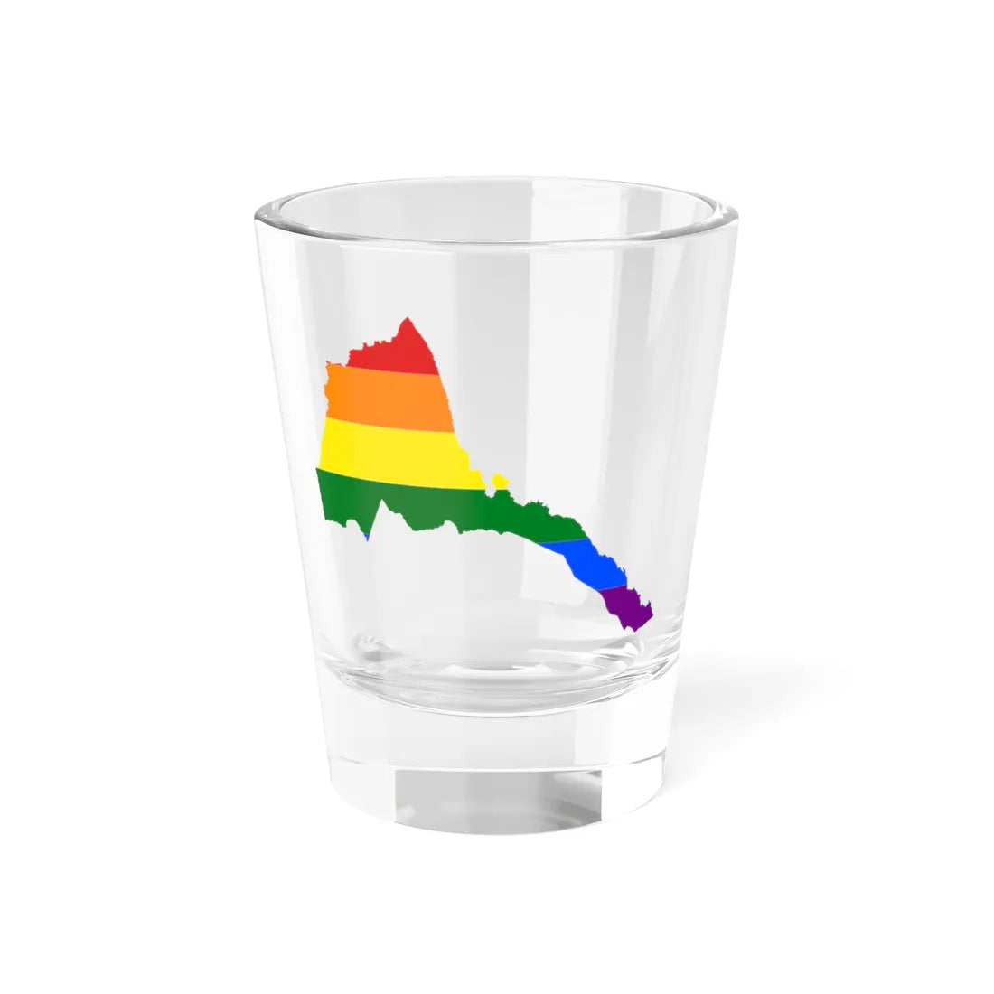 LGBT flag map of Eritrea (Eritrea) Shot Glass 1.5oz 1.5oz - Go Mug Yourself