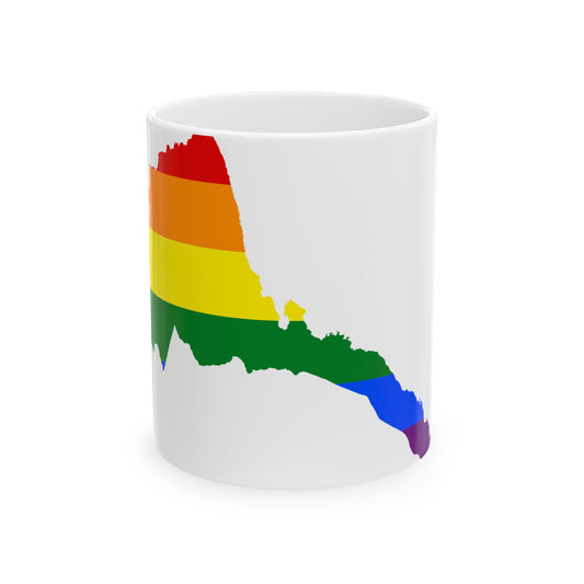 LGBT flag map of Eritrea (Eritrea) White Coffee Mug-11oz-Go Mug Yourself