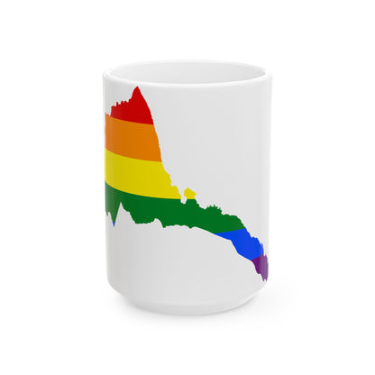 LGBT flag map of Eritrea (Eritrea) White Coffee Mug-15oz-Go Mug Yourself