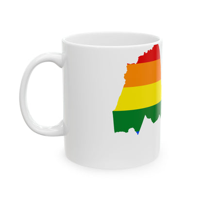 LGBT flag map of Eritrea (Eritrea) White Coffee Mug-Go Mug Yourself