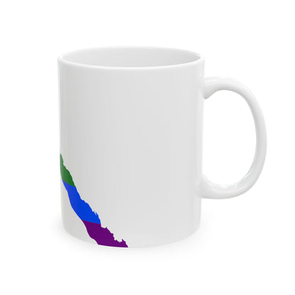 LGBT flag map of Eritrea (Eritrea) White Coffee Mug-Go Mug Yourself