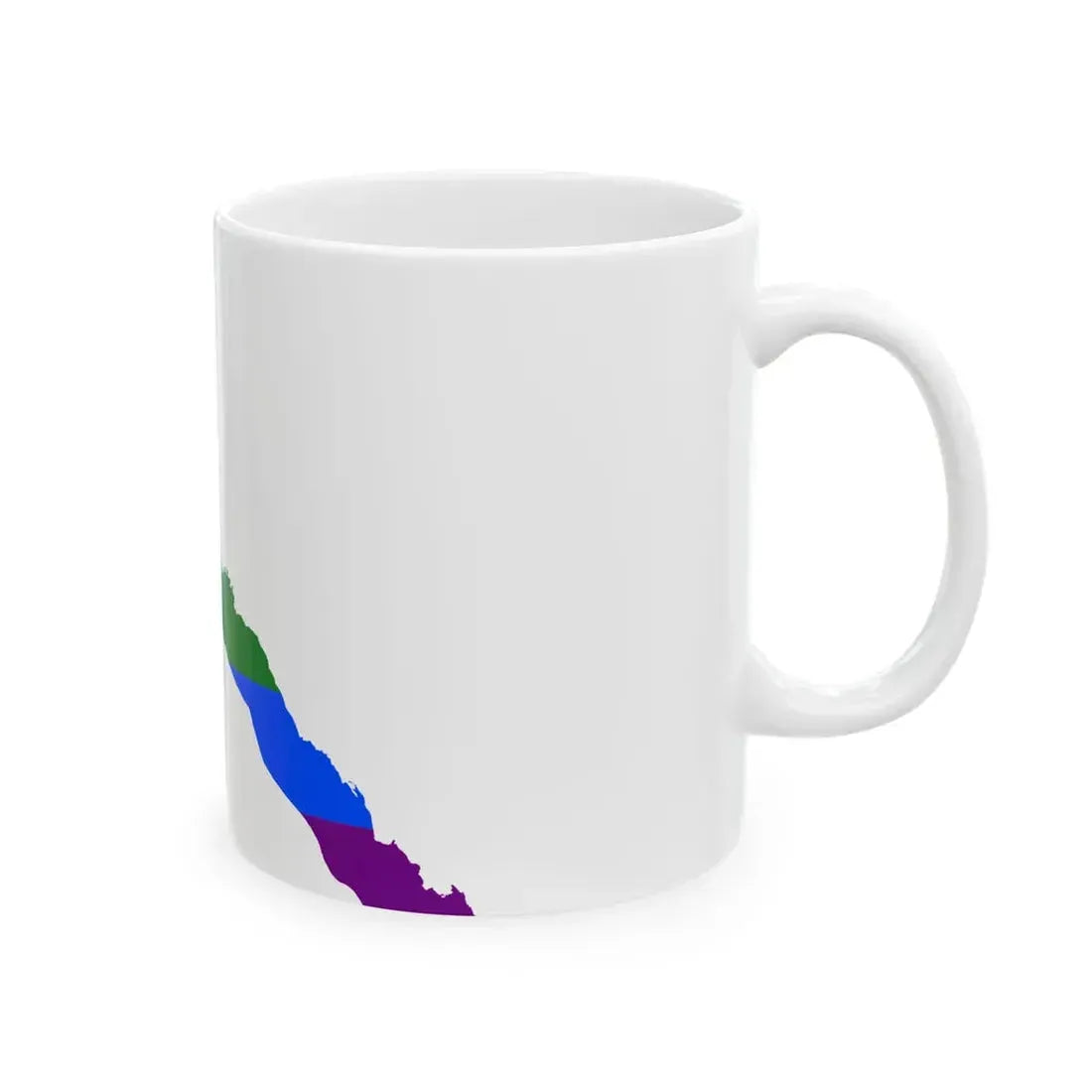 LGBT flag map of Eritrea (Eritrea) White Coffee Mug - Go Mug Yourself