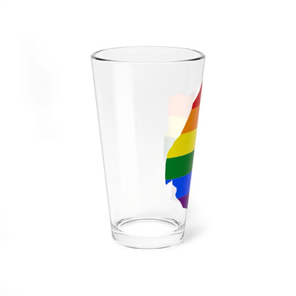 LGBT flag map of Eswatini (Eswatini) Pint Glass 16oz - Go Mug Yourself