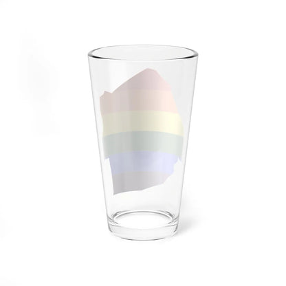 LGBT flag map of Eswatini (Eswatini) Pint Glass 16oz - Go Mug Yourself