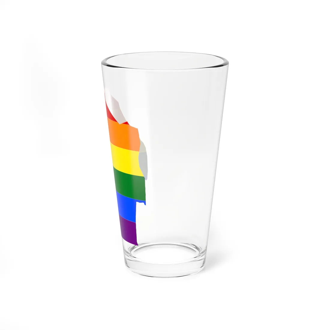 LGBT flag map of Eswatini (Eswatini) Pint Glass 16oz - Go Mug Yourself