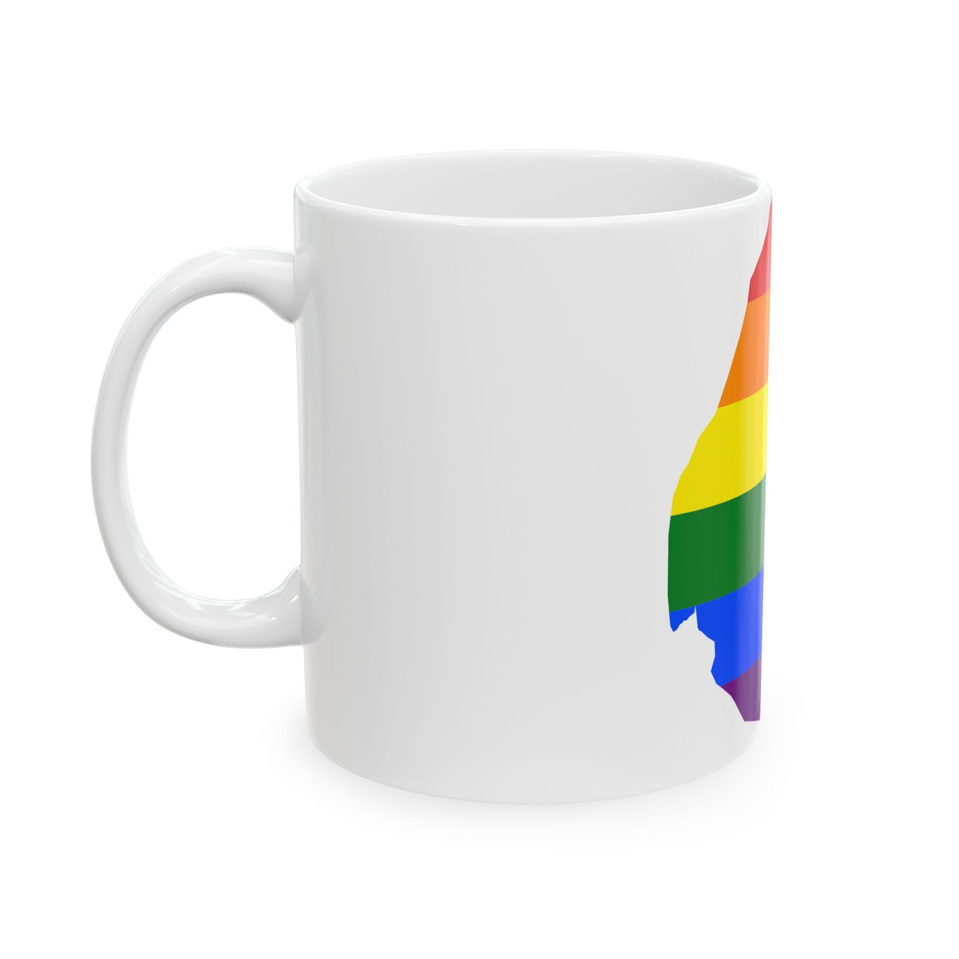 LGBT flag map of Eswatini (Eswatini) White Coffee Mug-Go Mug Yourself