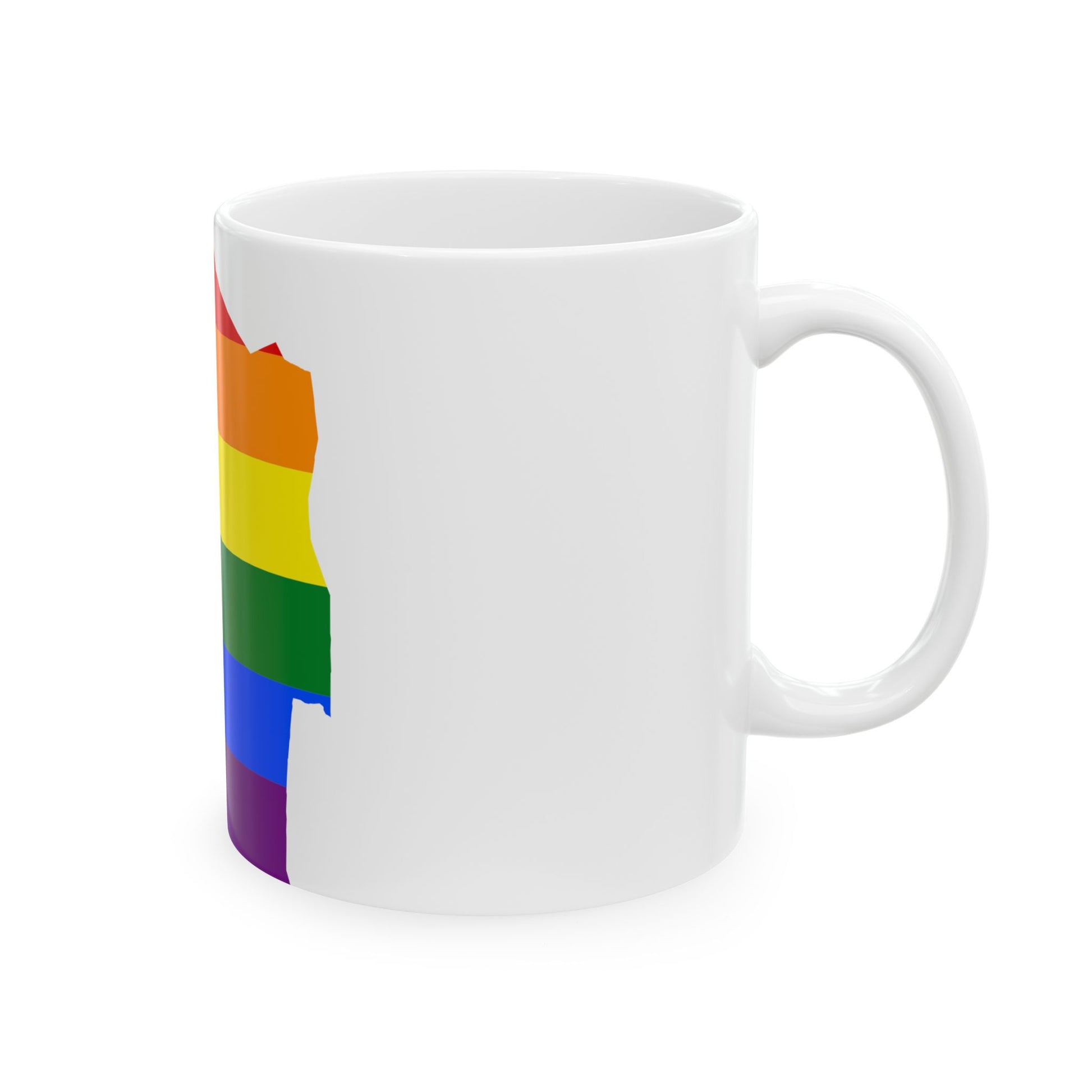 LGBT flag map of Eswatini (Eswatini) White Coffee Mug-Go Mug Yourself