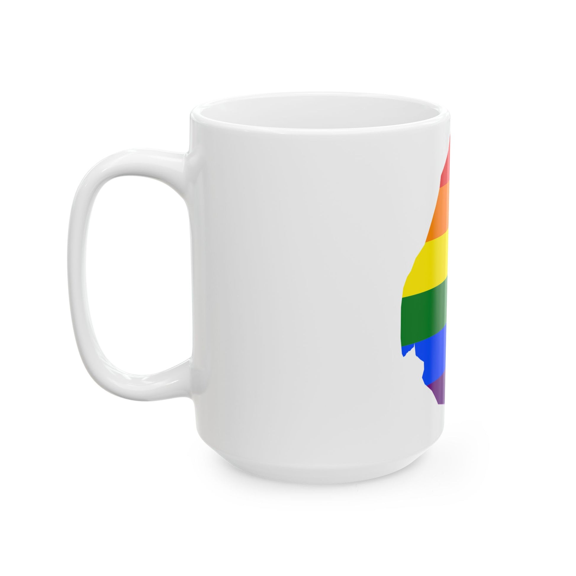 LGBT flag map of Eswatini (Eswatini) White Coffee Mug-Go Mug Yourself