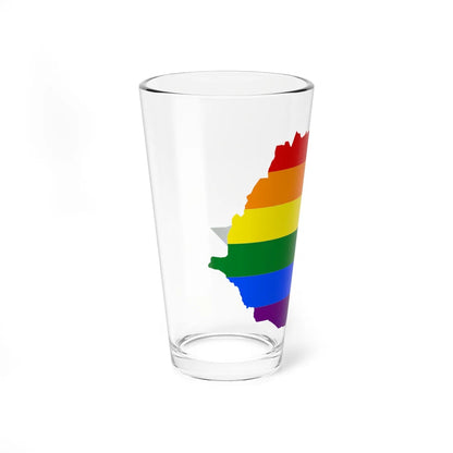 LGBT flag map of Ethiopia (Ethiopia) Pint Glass 16oz - Go Mug Yourself