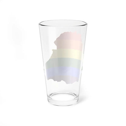LGBT flag map of Ethiopia (Ethiopia) Pint Glass 16oz - Go Mug Yourself