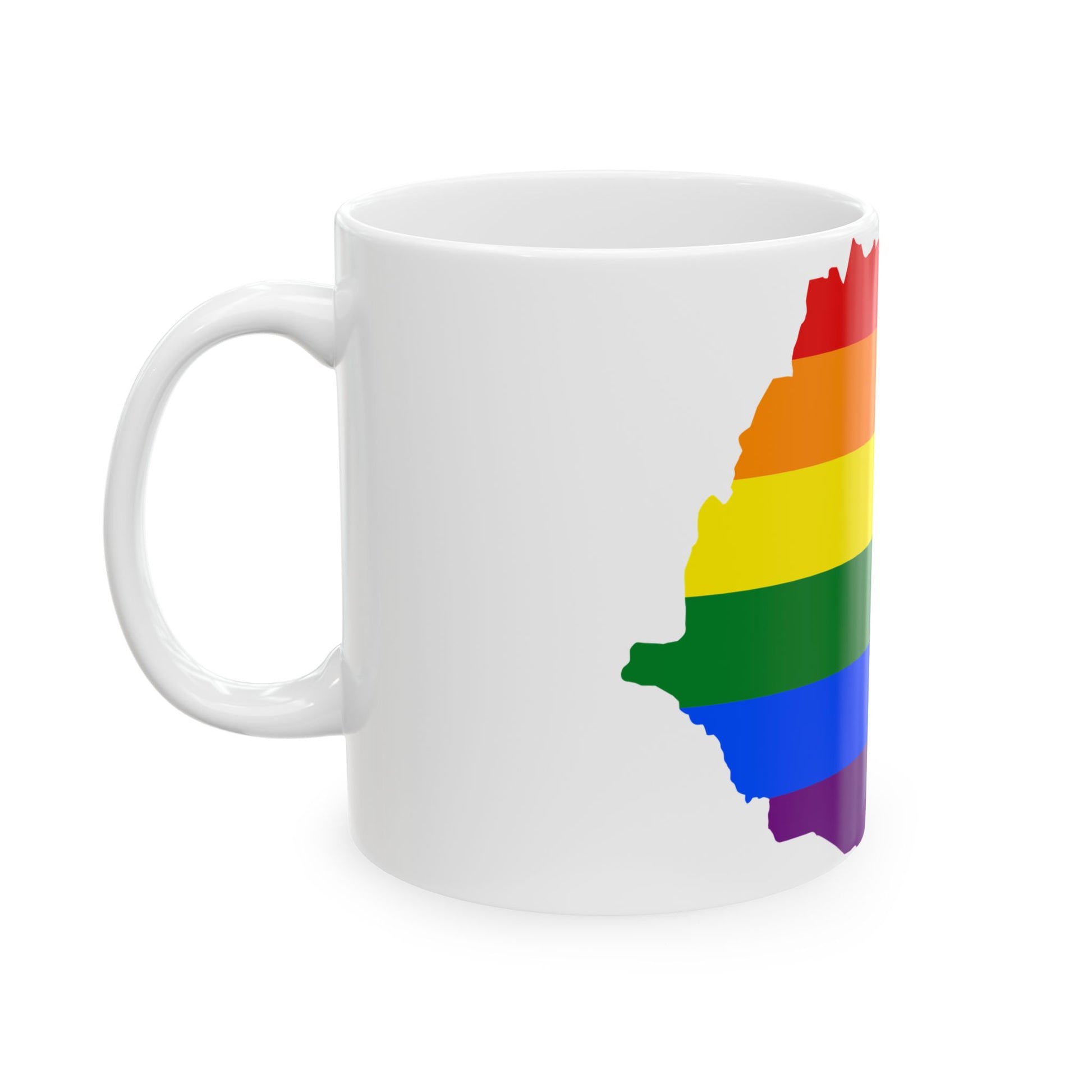LGBT flag map of Ethiopia (Ethiopia) White Coffee Mug-Go Mug Yourself