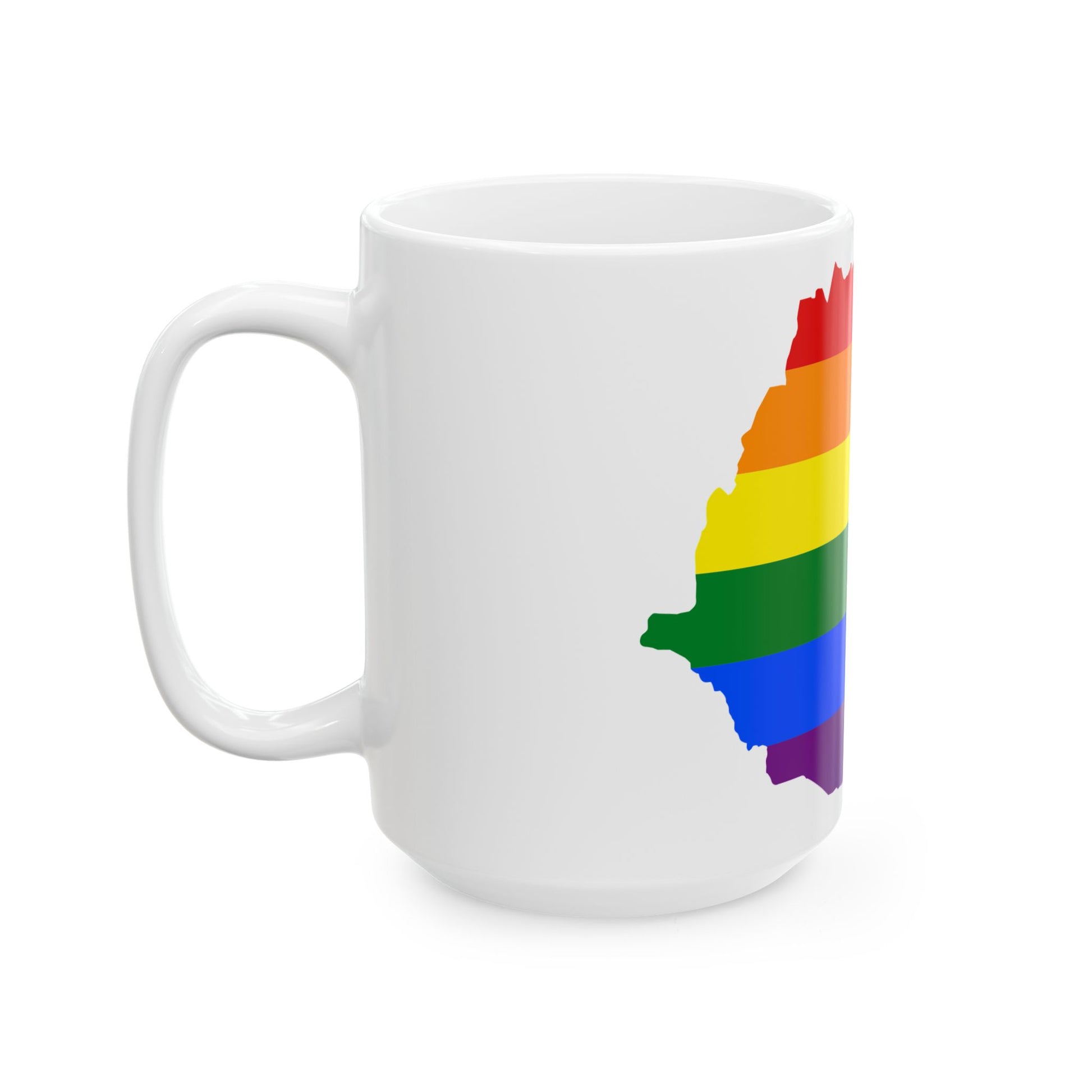 LGBT flag map of Ethiopia (Ethiopia) White Coffee Mug-Go Mug Yourself