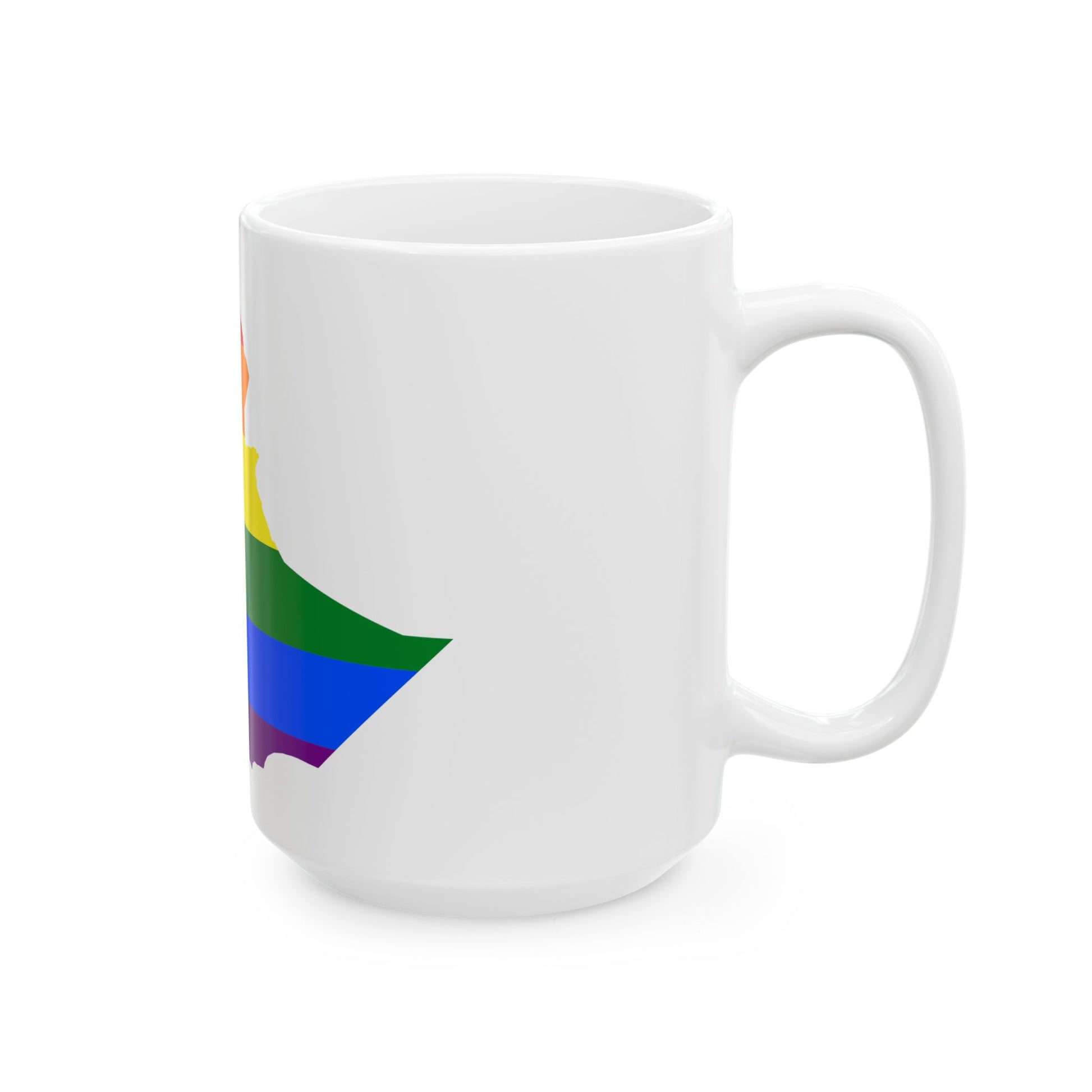 LGBT flag map of Ethiopia (Ethiopia) White Coffee Mug-Go Mug Yourself