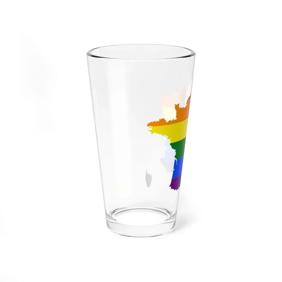 LGBT flag map of France (France) Pint Glass 16oz - Go Mug Yourself