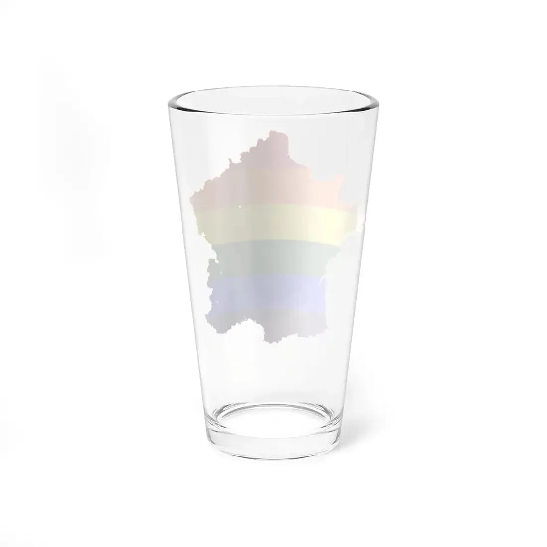 LGBT flag map of France (France) Pint Glass 16oz - Go Mug Yourself