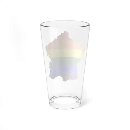 LGBT flag map of France (France) Pint Glass 16oz - Go Mug Yourself